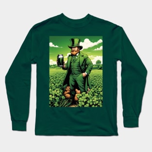 Folk Art Leprechaun Long Sleeve T-Shirt